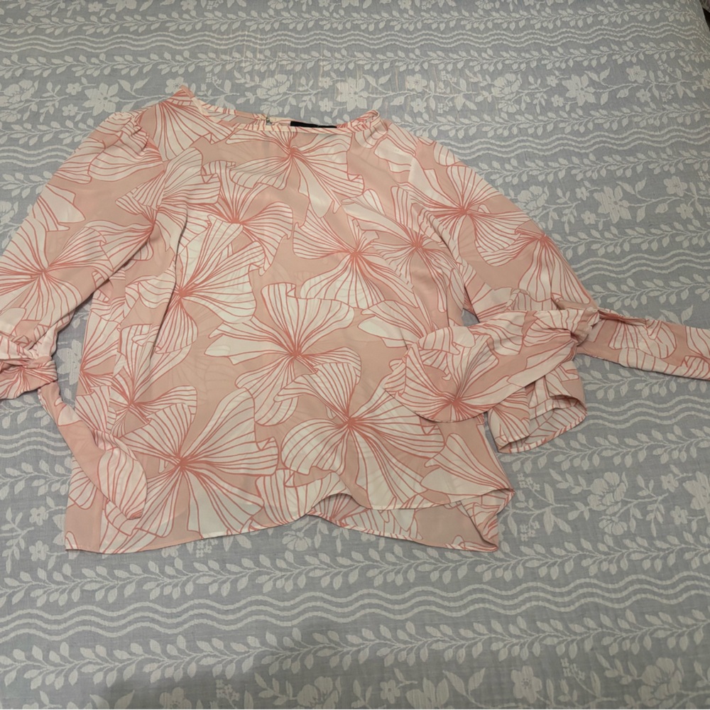Ivanka Trump Blush Patterned Top